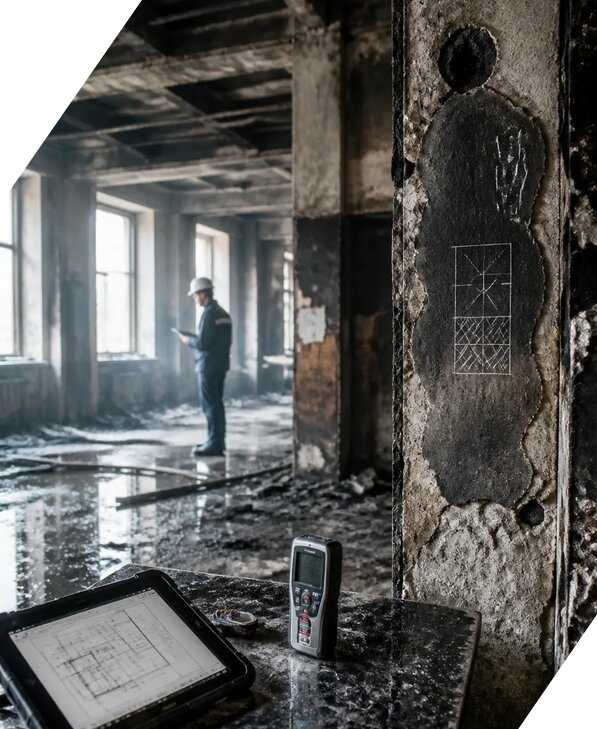 Обследование зданий после пожара в Тихвине от 16392 р. | ЭкспертизаРоссия