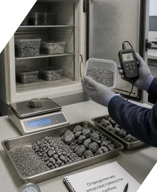 Определение морозостойкости щебня в Тихвине от 3825 р. | ЭкспертизаРоссия