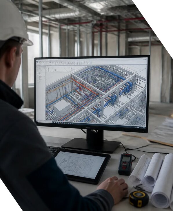 Создание BIM модели инженерных сетей для объектов в Тихвине